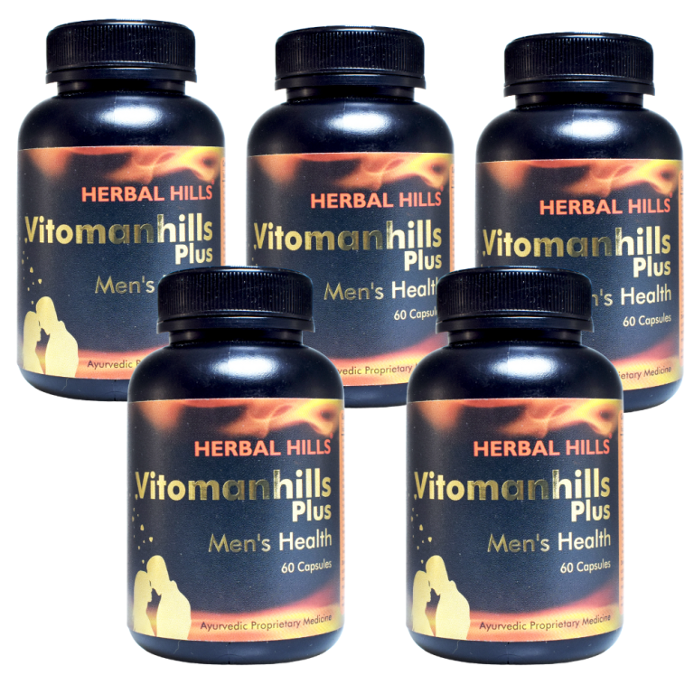 Vitomanhills Vitality Support Capsules – 60 Capsules Pack of 5 by Herbal Hills