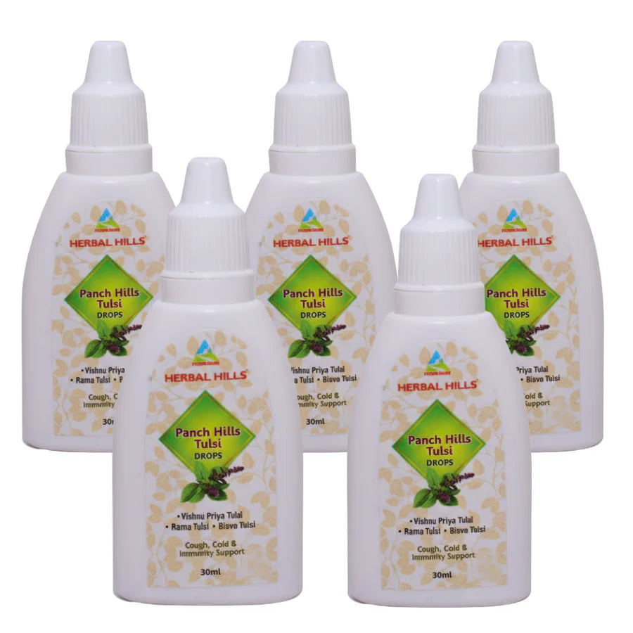 Panch Tulsi Hills Drops – 30 ml | Herbal Hills Herbal Product ( Pack of 5)
