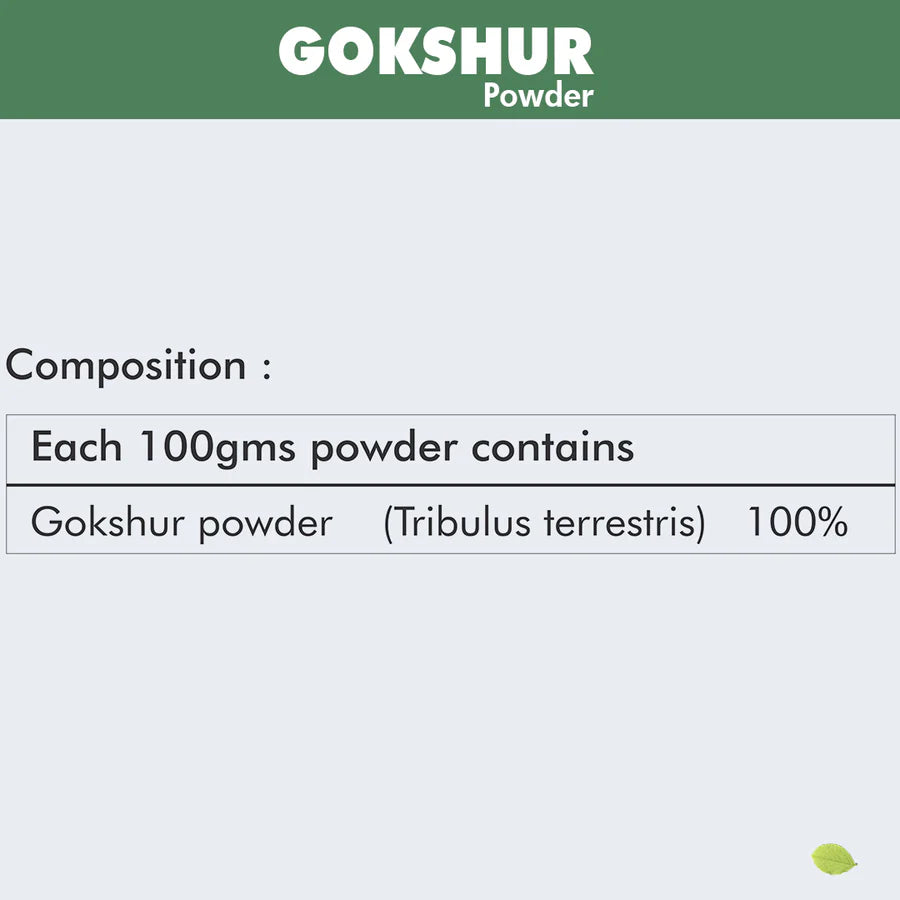 Gokshur Powder – 100g (Pack of 5) | Standardized Ayurvedic Quality | Herbal Hills