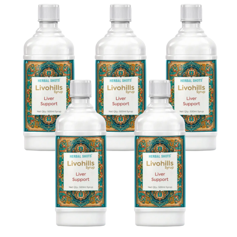 Ayurvedic Liver Tonic – Liver Support Syrup – Livohills Herbal Shots 500ml (pack of 5)