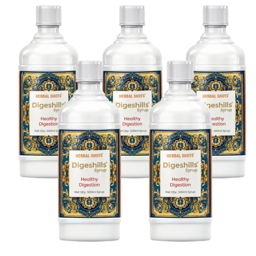 Digeshills Ayurvedic Digestive Syrup – Herbal Digestive Support, 500m (pack of 5)