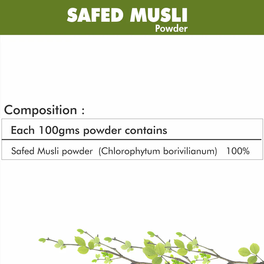 Safed Musli Powder – 1kg | Standardized Ayurvedic Quality | Herbal Hills