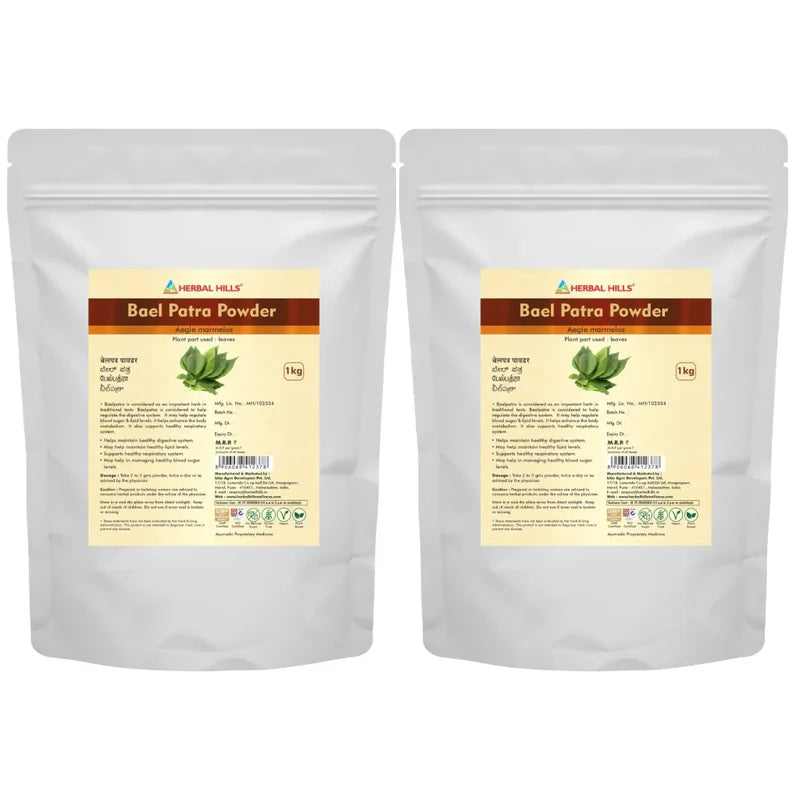 Bael Patra Powder – 1kg (Pack of 2) | Standardized Ayurvedic Quality | Herbal Hills