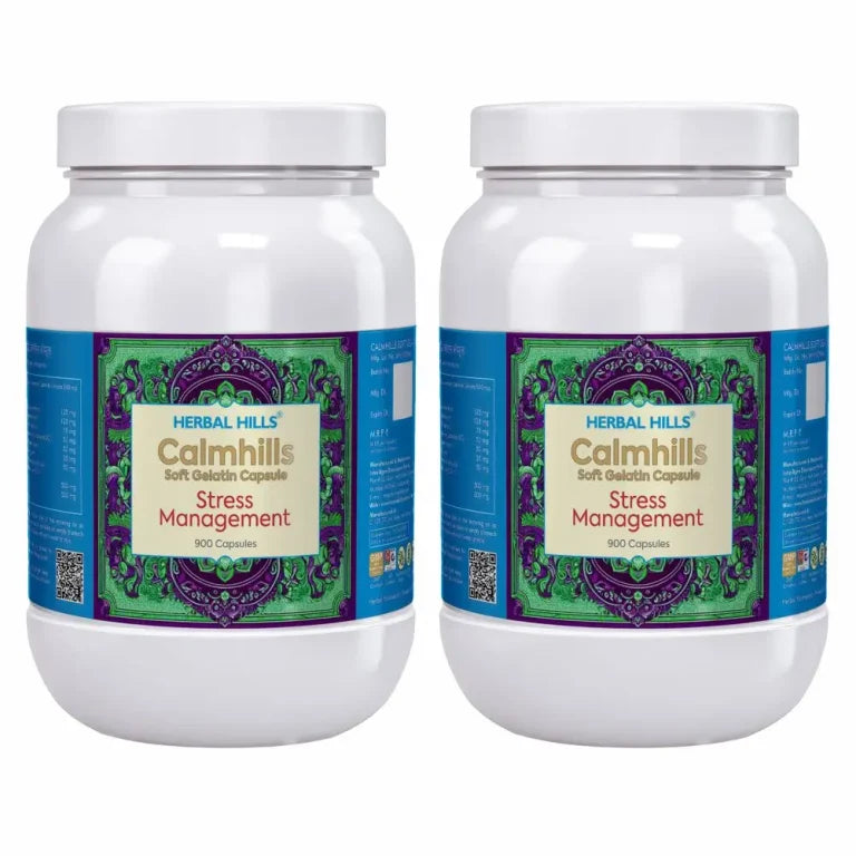 Calmhills Calm & Relaxation Support Capsules – 900 Capsules Pack of 2 by Herbal Hills