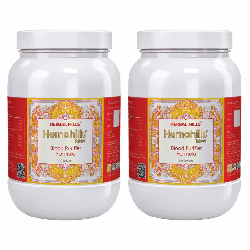 Hemohills Ayurvedic Blood Wellness Support – 900 Tablets Pack of 2 by Herbal Hills