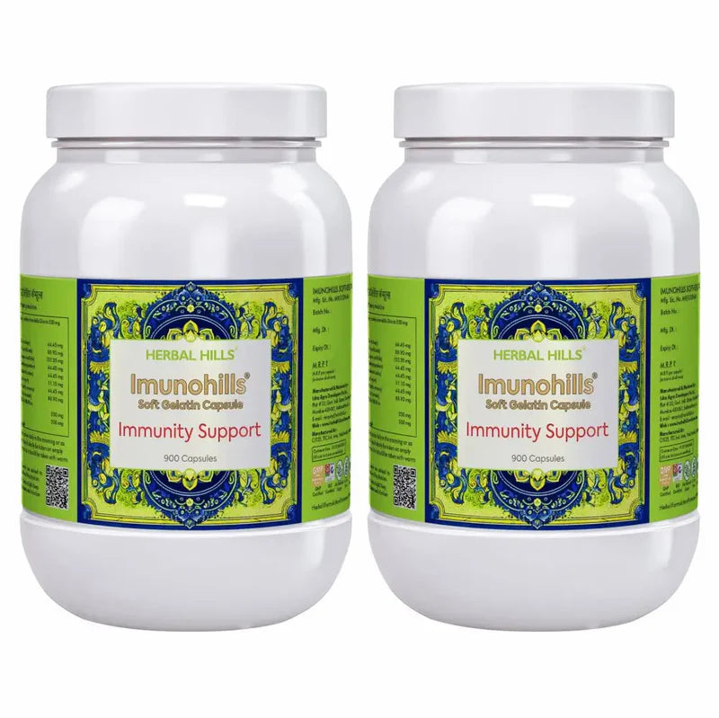 Imunohills Ayurvedic Immune Support – 900 Capsules Pack of 2 by Herbal Hills