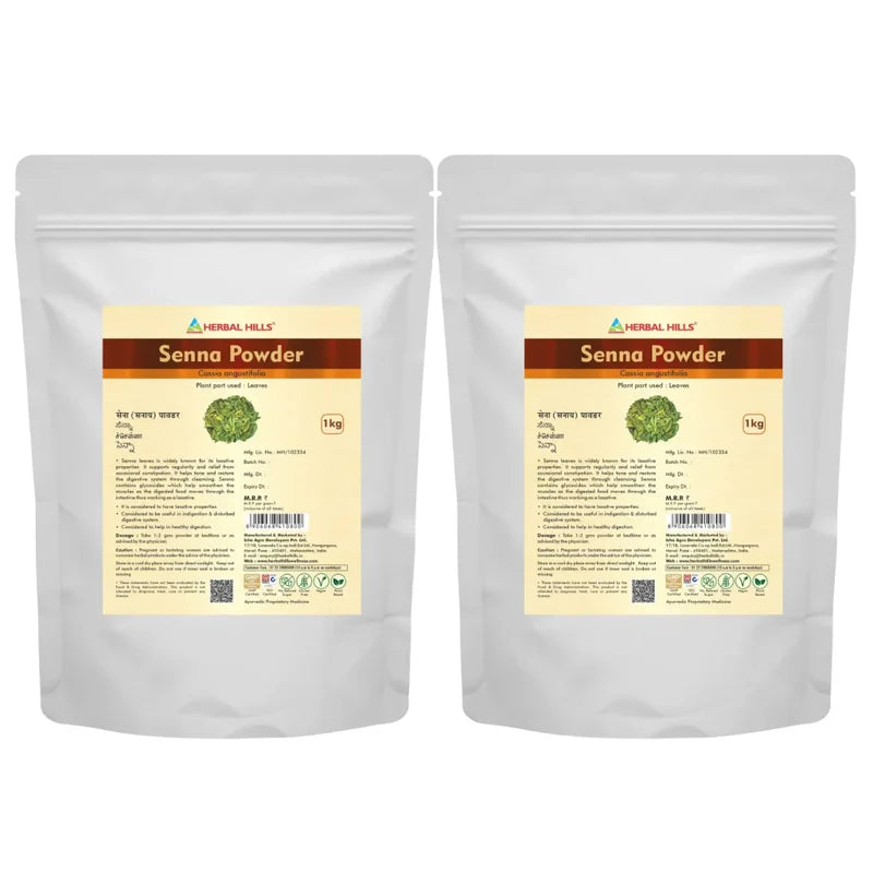Senna Powder – 1kg (Pack of 2) | Standardized Ayurvedic Quality | Herbal Hills