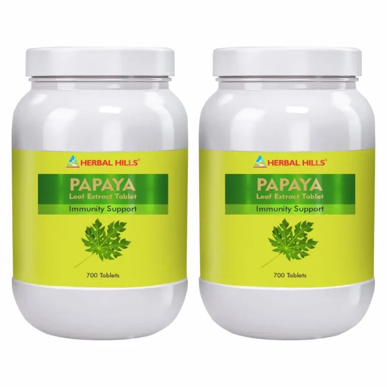 Papaya Tablets – 700 Tablets (Pack of 2) | Standardized Ayurvedic Quality | Herbal Hills