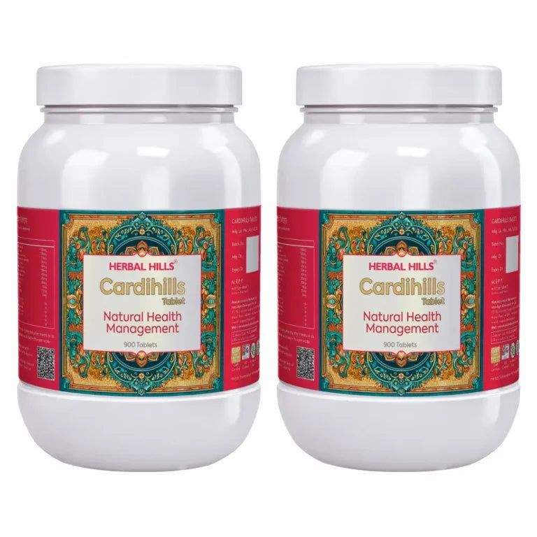 Cardihills Ayurvedic Cardio Wellness Support – 900 Tablets Pack of 2 by Herbal Hills