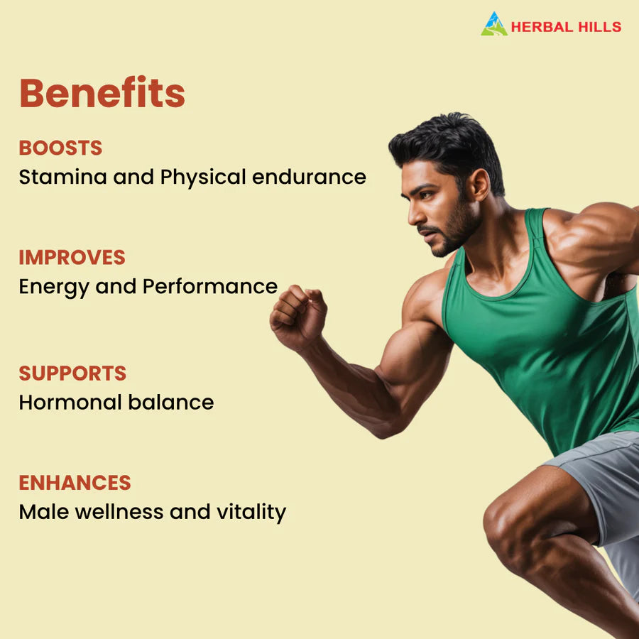 Shilajit Forte Men’s Wellness Support Capsules – 20 Capsules Pack of 5 by Herbal Hills