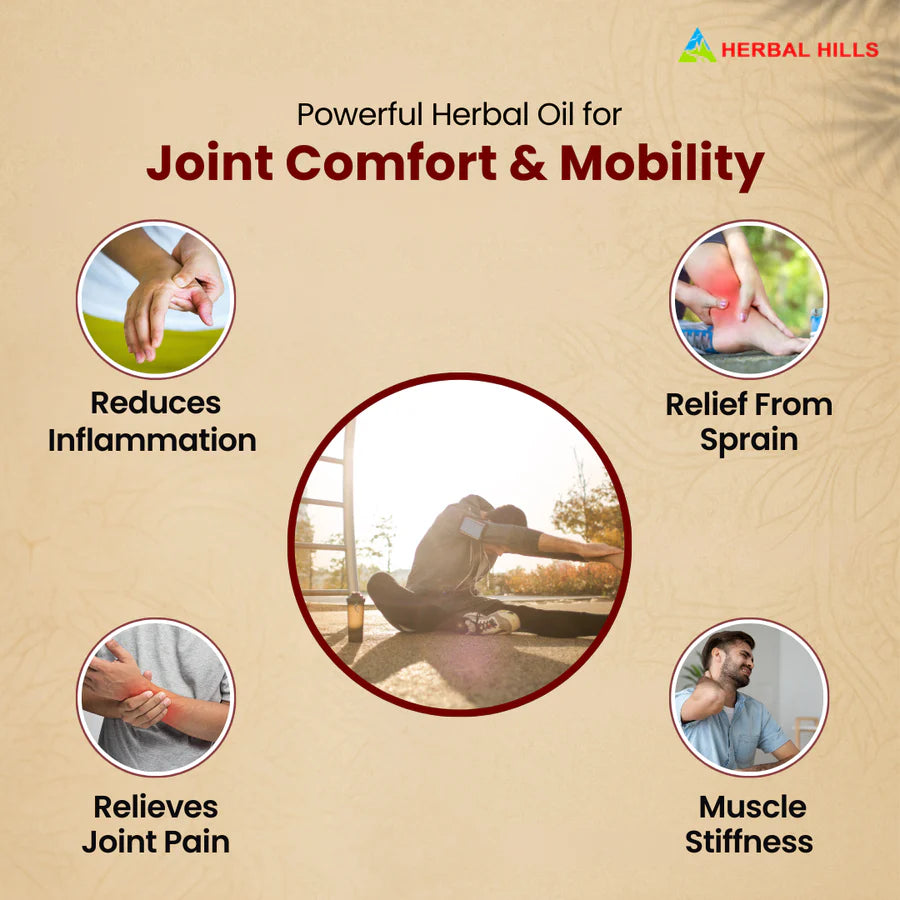 Arthrohills Herbal Massage Oil – 100ml | Ayurvedic Joint Care ( pack of 5)