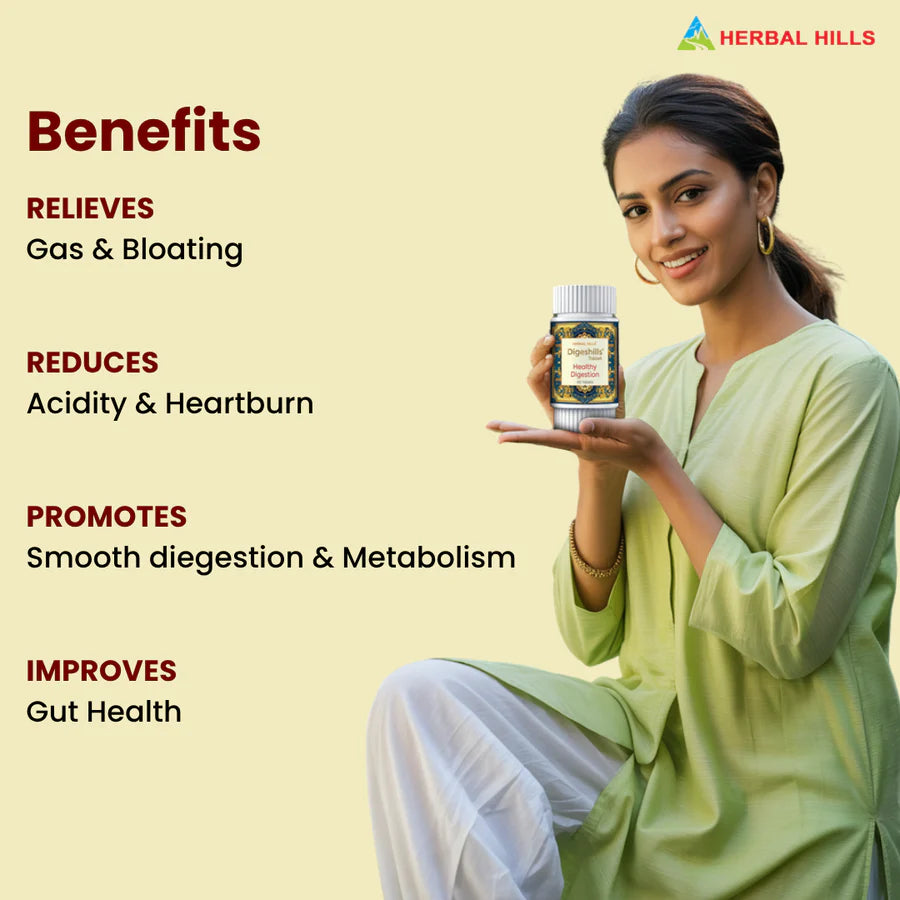 Digeshills Ayurvedic Digestive Support Tablets – 60 Tablets( pack of 5)