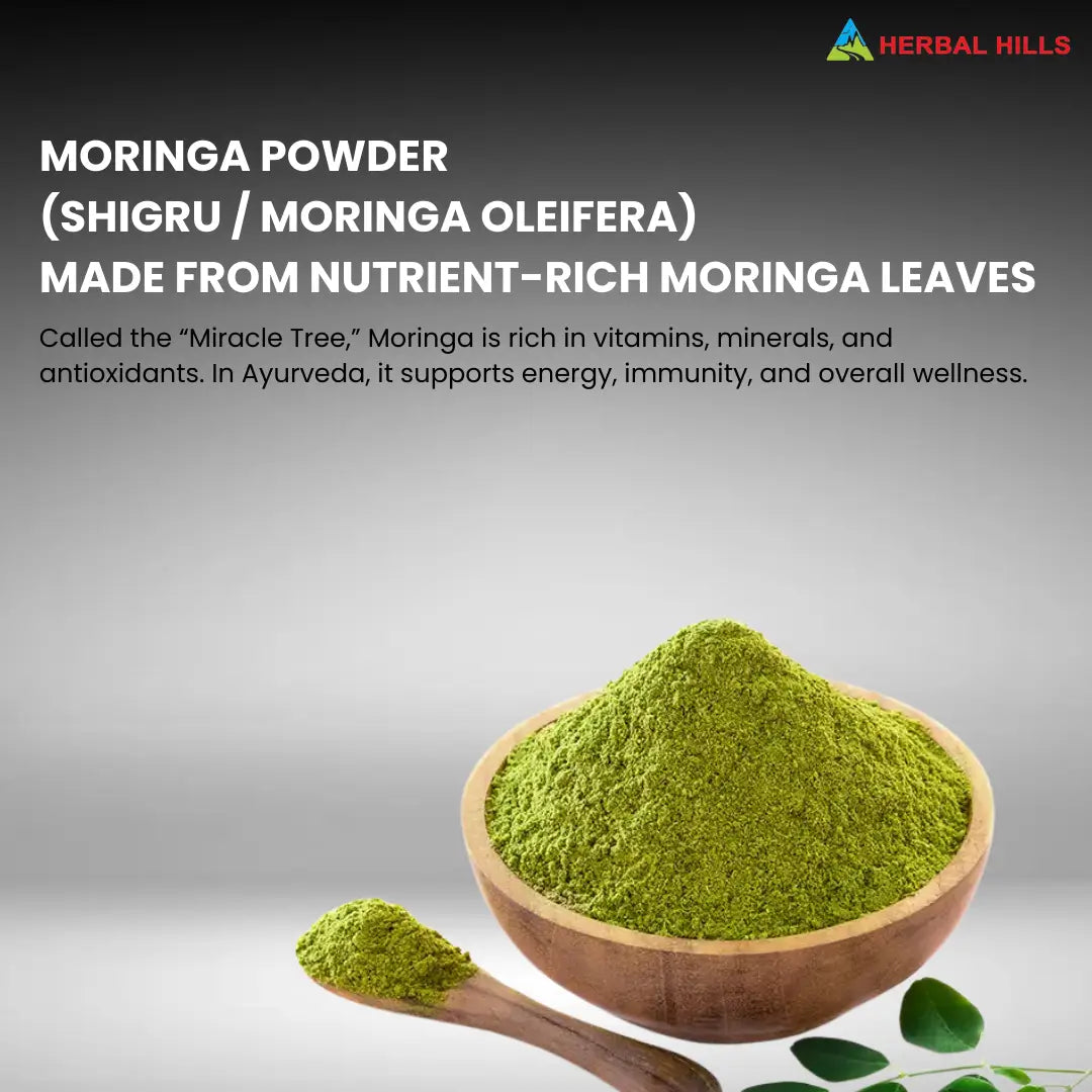 Moringa (Shigru) Powder – 1kg | Standardized Ayurvedic Quality | Herbal Hills