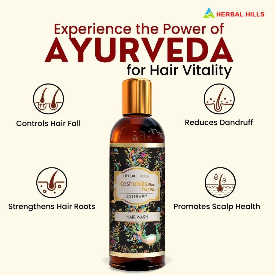 Keshohills Plus Forte Hair Wash 200ml (pack of 5)