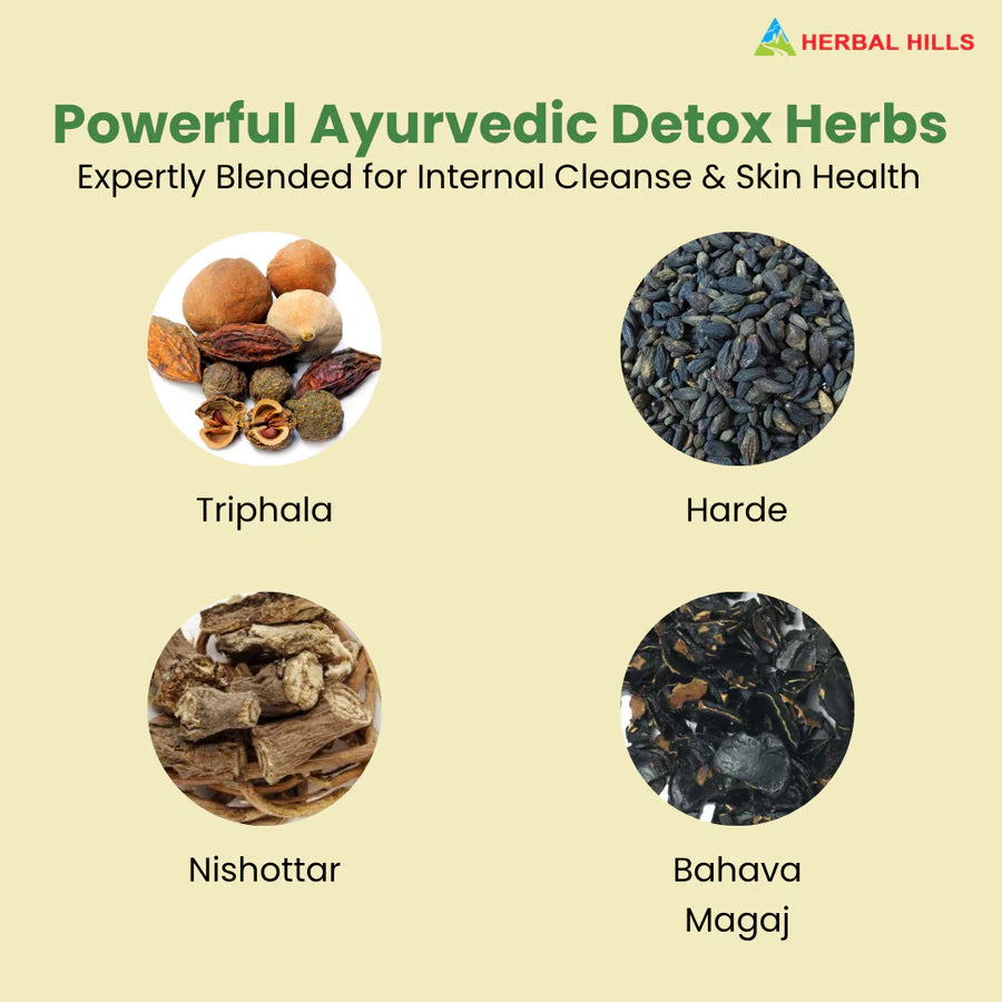 Ayurvedic Detox Tablets – Detoxification Formula – Detoxhills 60 Tablets