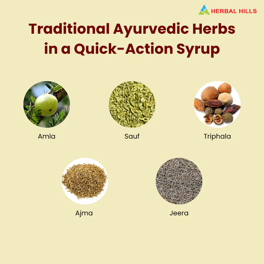 Digeshills Ayurvedic Digestive Syrup – Herbal Digestive Support, 500ml