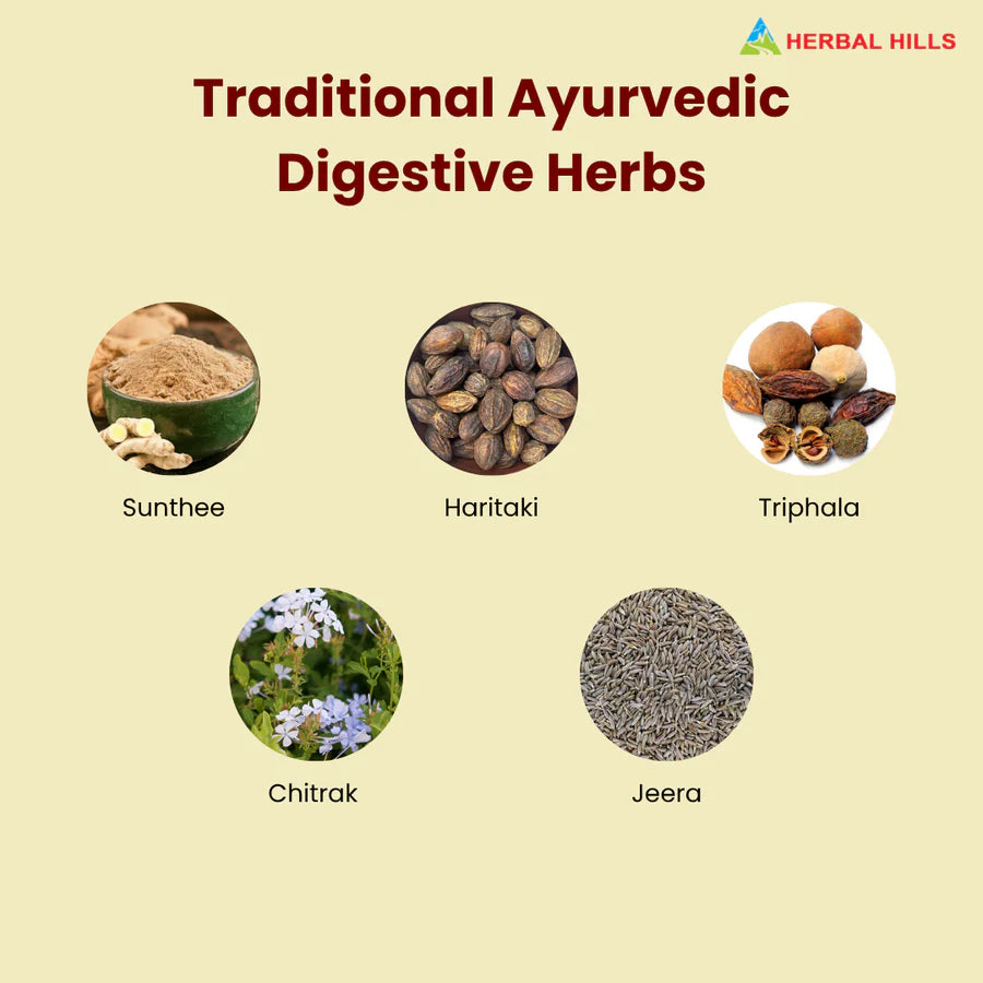Digeshills Ayurvedic Digestive Support Tablets – 60 Tablets (Pack of 2)