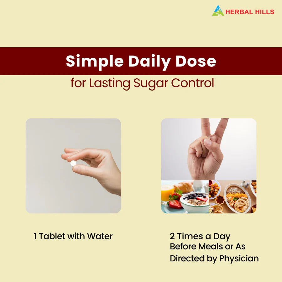 Diabohills Ayurvedic Natural Sugar Support – 60 Tablets by Herbal Hills