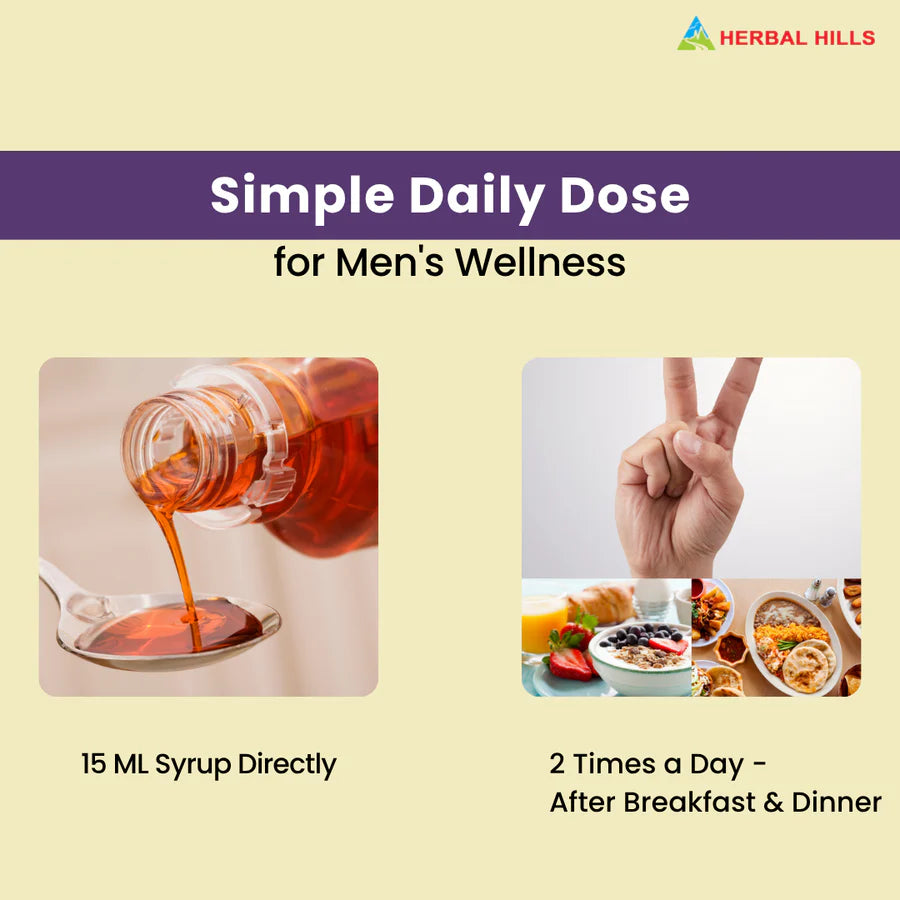 Shilajit Men’s Wellness Support Syrup – 500 ml Pack of 5 by Herbal Hills
