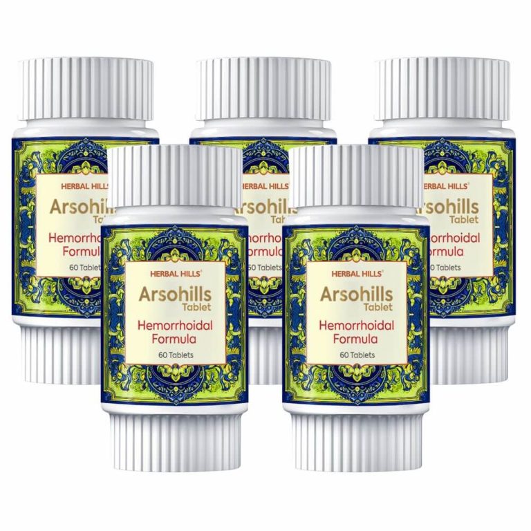 Arsohills Herbal Tablets – 60 Count | Traditional Ayurvedic Tablets (pack of 5)