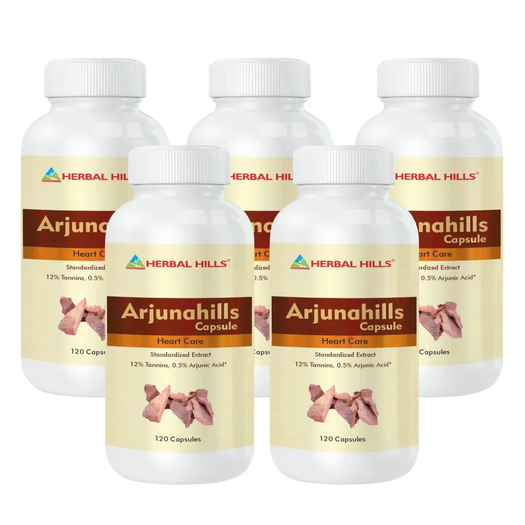 Herbal Hills – Arjuna Capsule for Heart Care – 120 Capsule (Pack of 5)