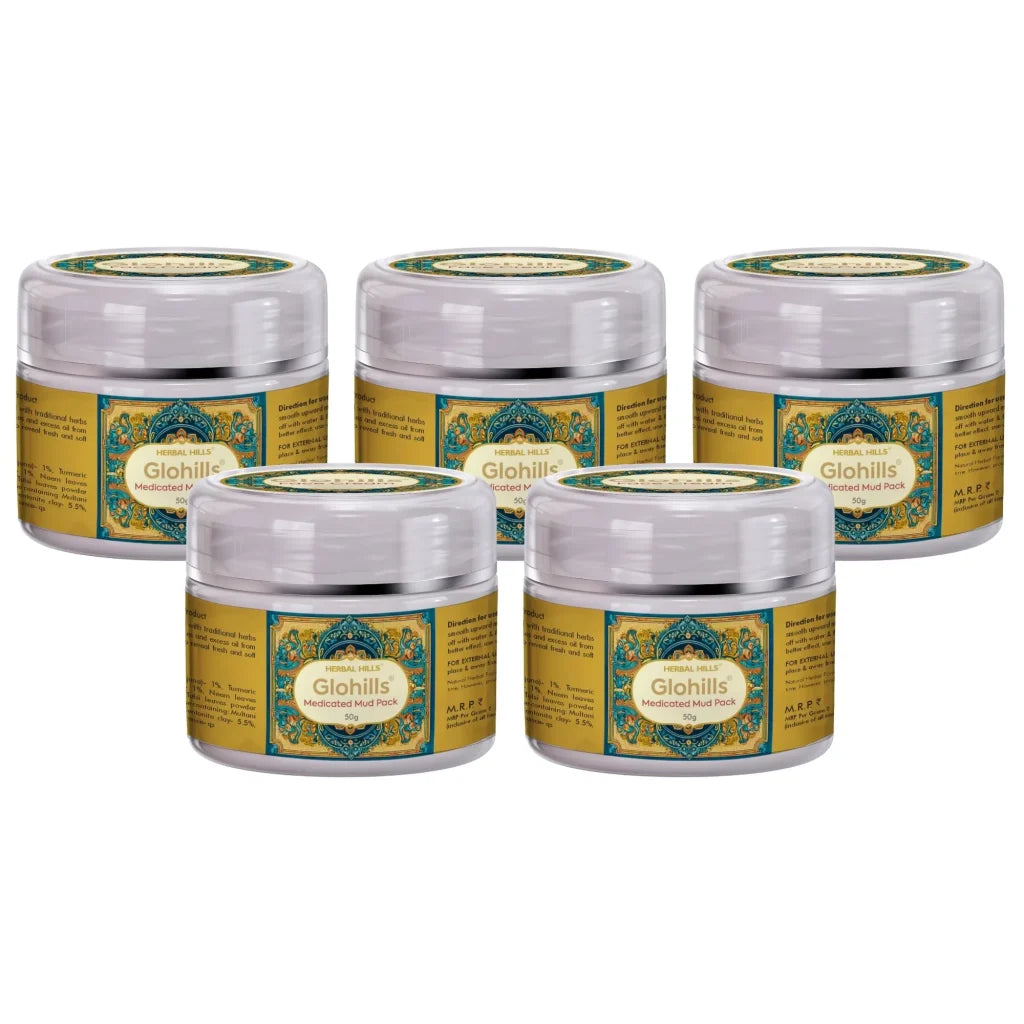 Mud Pack Skin-Deep Cleanse, Detoxify, Removes Blackheads & Acne,Moisturizer & Stimulates Circulation Suitable for All Skin 50g (pack of 5)