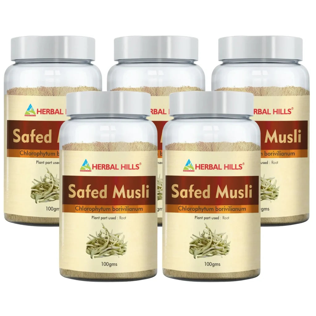Safed Musli powder – 100 gms powder (Pack of 5)
