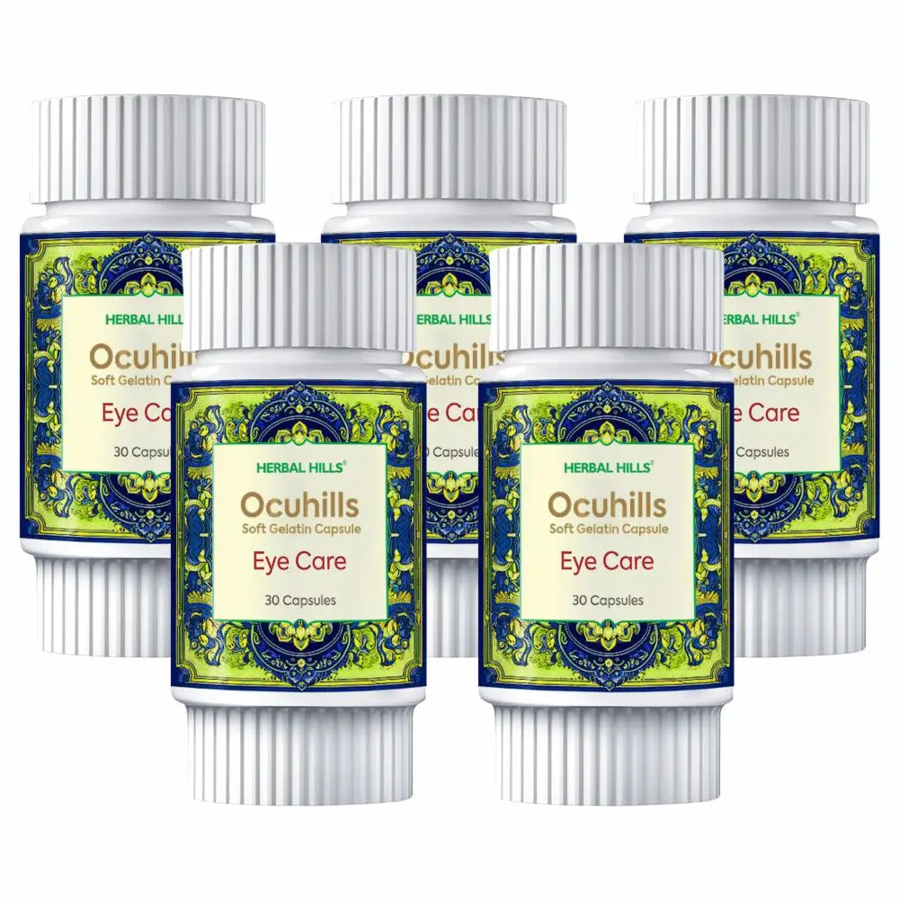 Ocuhills Ayurvedic Eye Care Support Capsules – 30 Capsules Pack of 5 by Herbal Hills