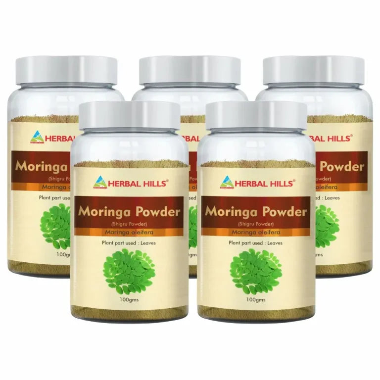 Moringa / Shigru 100g Powder for Immunity and General wellness. Immunity booster & improves strength and stamina (Pack of 5)