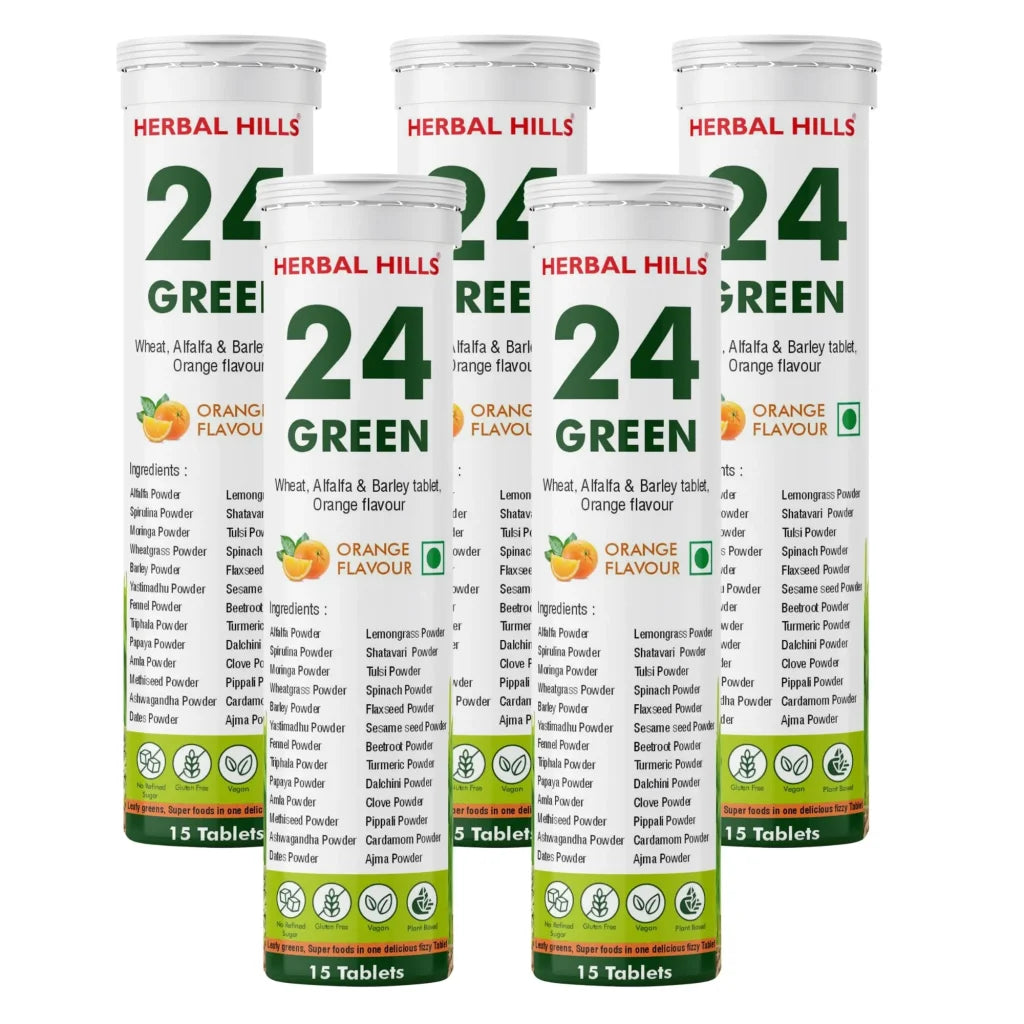 24 Green Tablet – for Weight Management, Immunity, Detox, Daily Energy & Stamina (pack of 5)