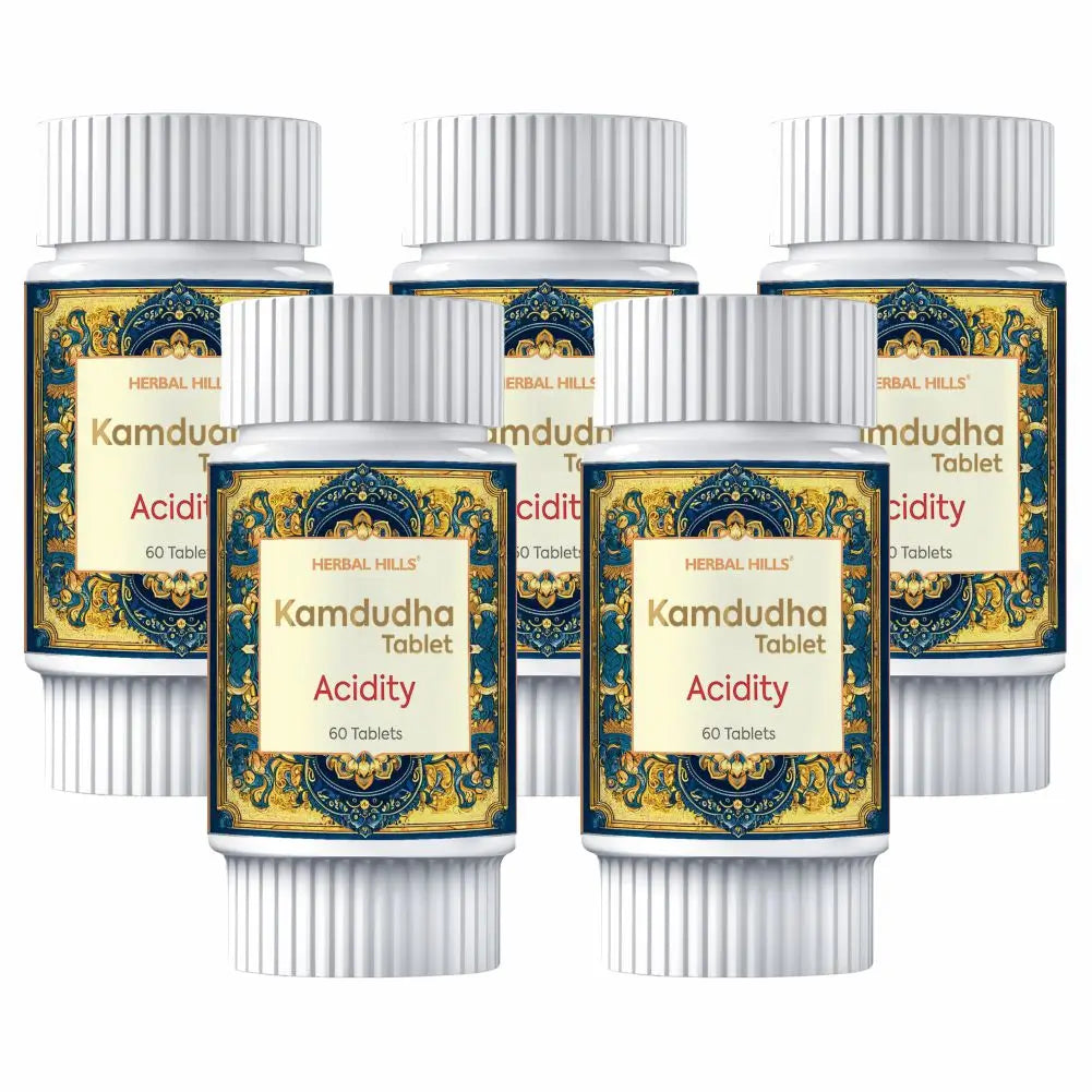 Kamdudhahills Ayurvedic Digestive Comfort Support – 60 Tablets Pack of 5 by Herbal Hills