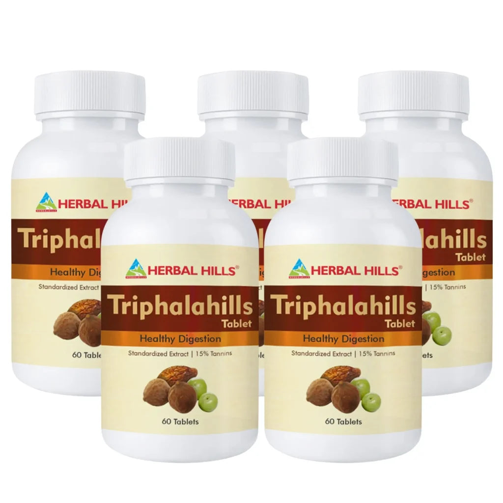 Triphala Tablets – Triphalahills 60 Tablets – Healthy Digestion (pack of 5)