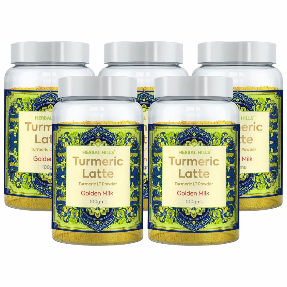 Turmeric Latte 100 gm | Haldi Milk powder | Golden Milk Instant Mix, Turmeric Milk Instant Mix (Pack of 5)