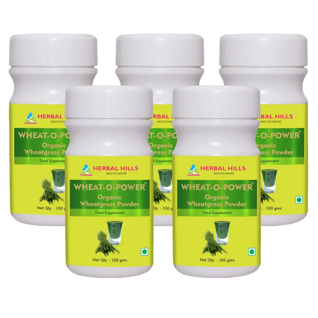 Wheatgrass powder 100 Gms – Organic Green Food Powder (pack of 5)