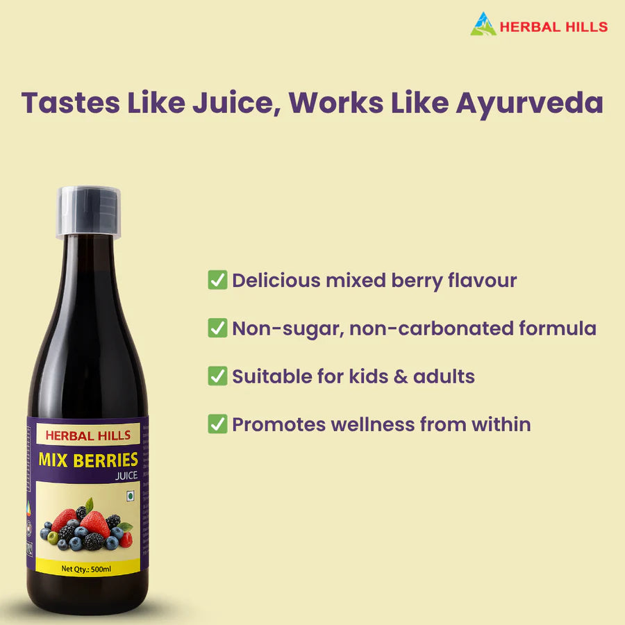 Mix Berry Juice – 500 ml | Herbal Hills All‑Natural Drink (pack of 5)