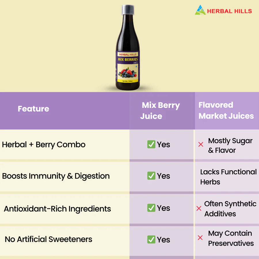 Mix Berry Juice – 500 ml | Herbal Hills All‑Natural Drink