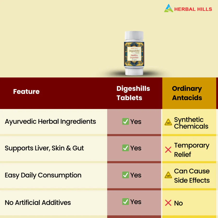 Digeshills Ayurvedic Digestive Support Tablets – 60 Tablets (Pack of 2)