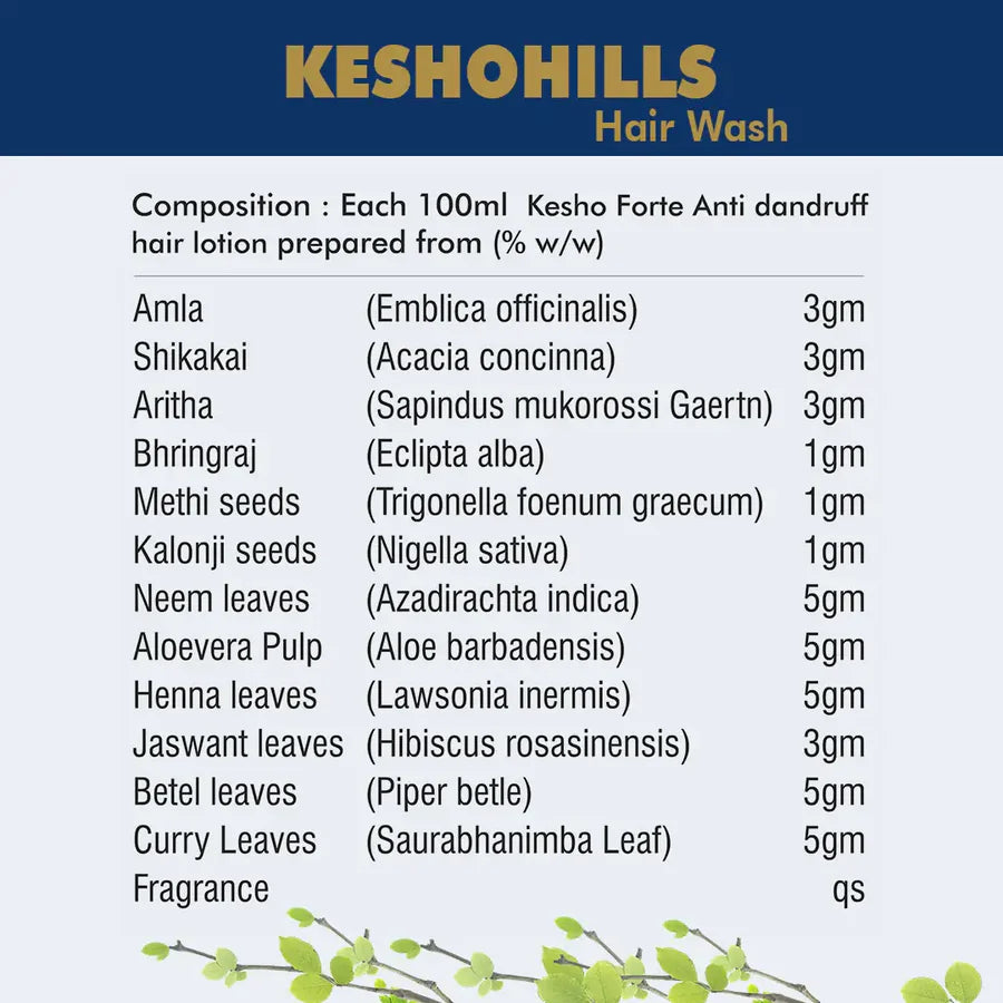 Keshohills Ayurvedic Hair Shampoo – 200 ml Pack of 5 by Herbal Hills