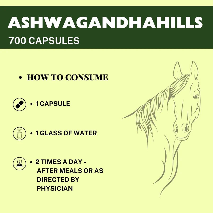 Ashwagandha Capsules Value Pack – Ashwagandhahills 700 Capsules – Antistress & Revitalise