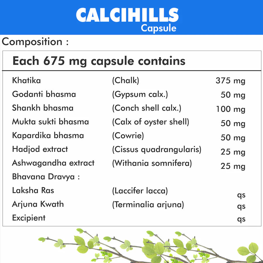 Calcihills Natural Calcium Support – 500 Capsules by Herbal Hills