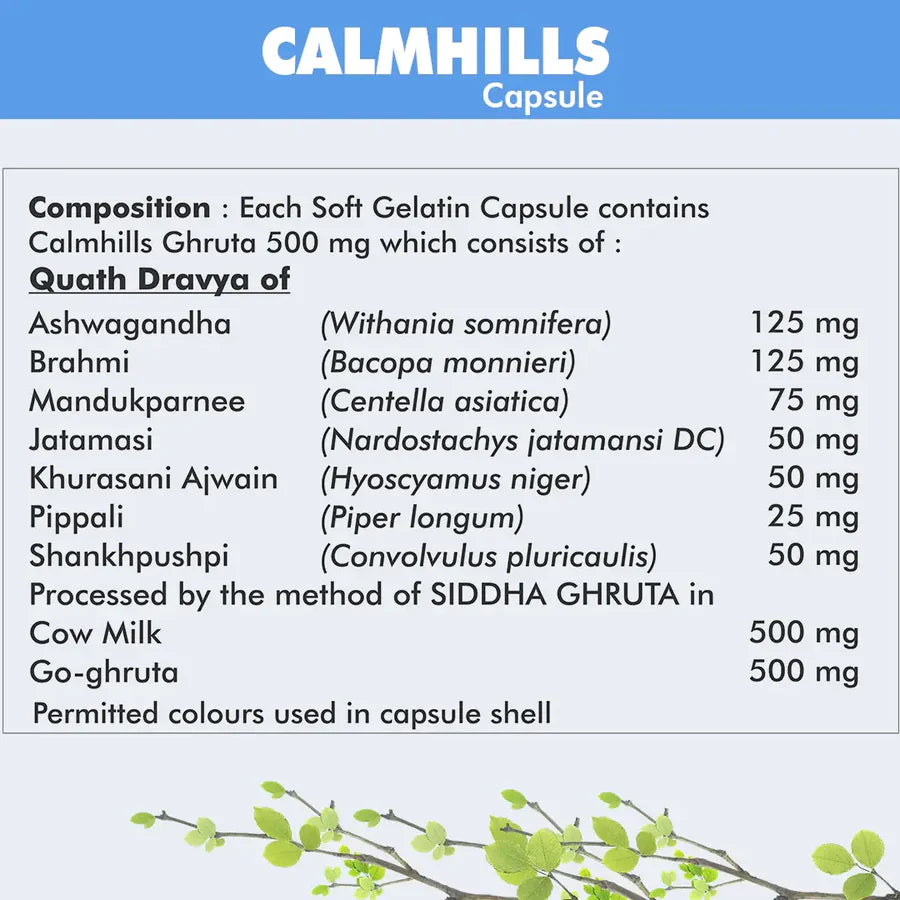 Calmhills Calm & Relaxation Support Capsules – 900 Capsules Pack of 2 by Herbal Hills