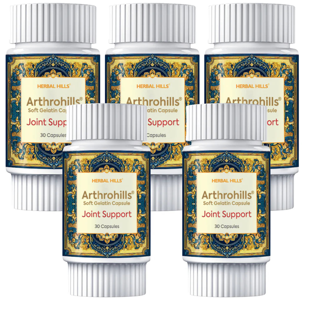 Arthrohills Ayurvedic Joint Support – 30 Soft Capsules (pack of 5) by Herbal Hills