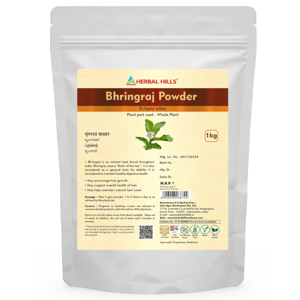 Bhringraj Powder – 1kg | Standardized Ayurvedic Quality | Herbal Hills