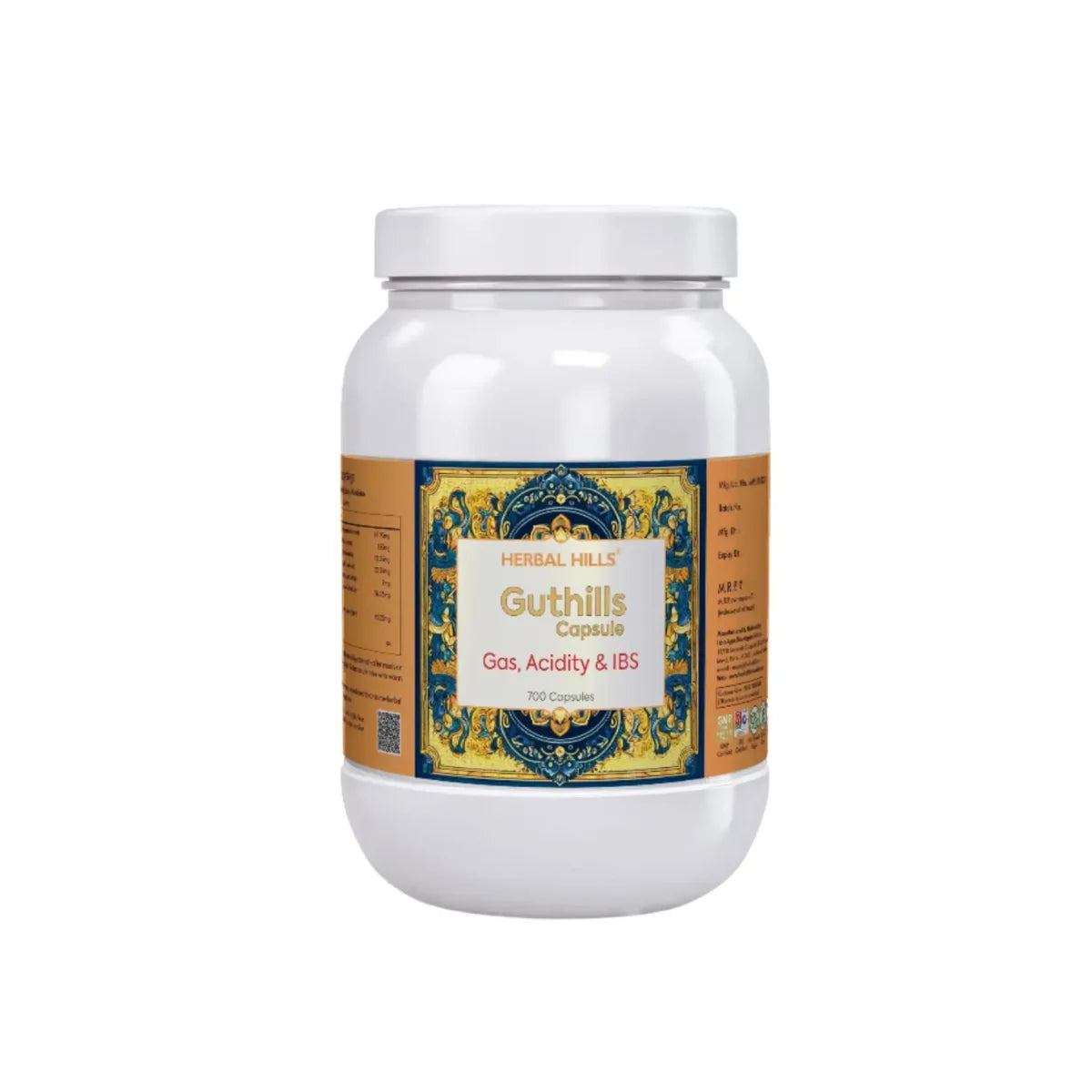 Guthills Ayurvedic Gut Comfort Support Capsules – 700 Capsules by Herbal Hills
