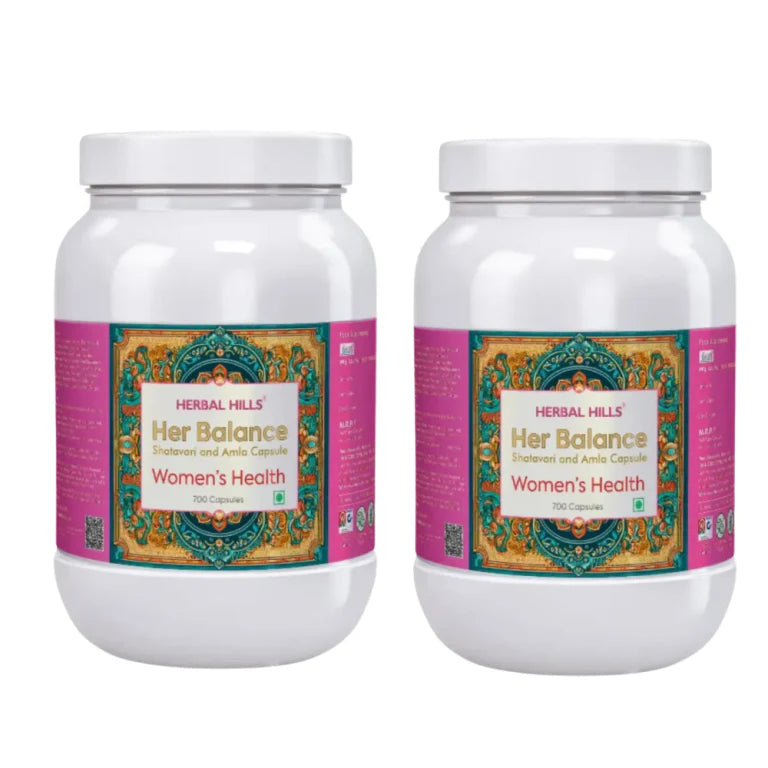 Her Hormonal Balance Women’s Wellness Support Capsules – 700 Capsules Pack of 2 by Herbal Hills