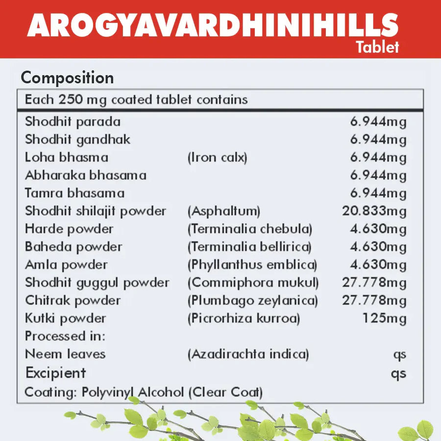 Herbal Hills Arogyavardhinihills Tablet – 900 Tablets