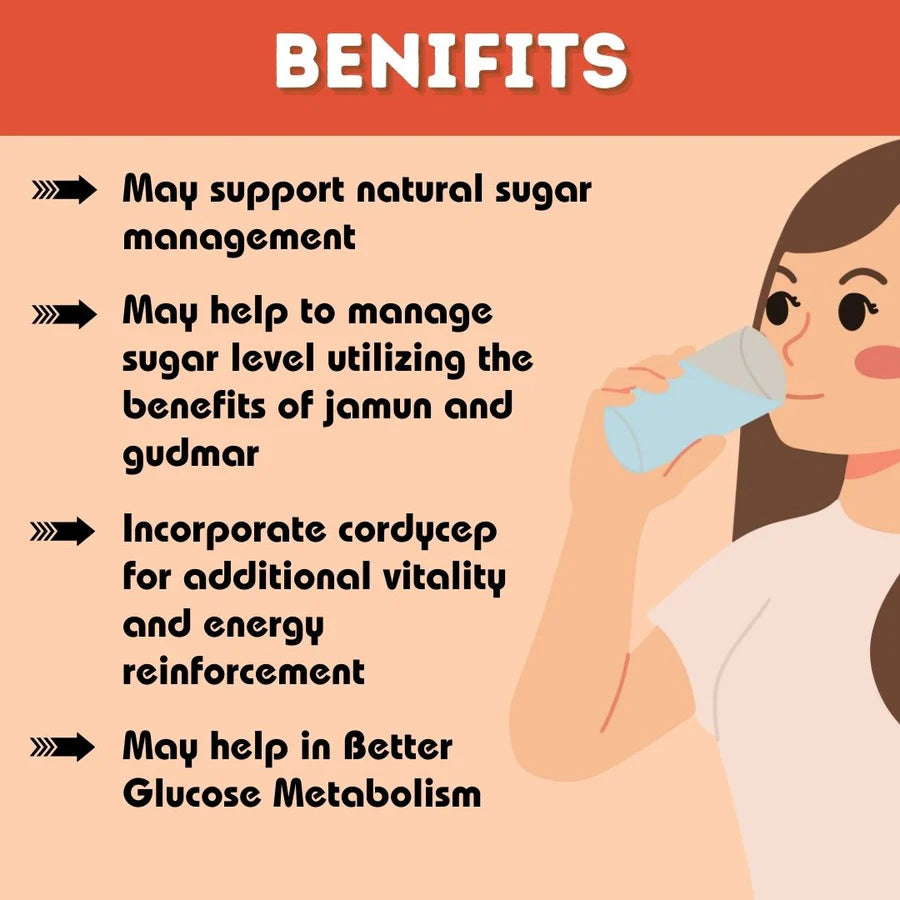 Herbal Hills Diabohills Cordyceps Capsules – Sugar Management Support – 700 Capsules