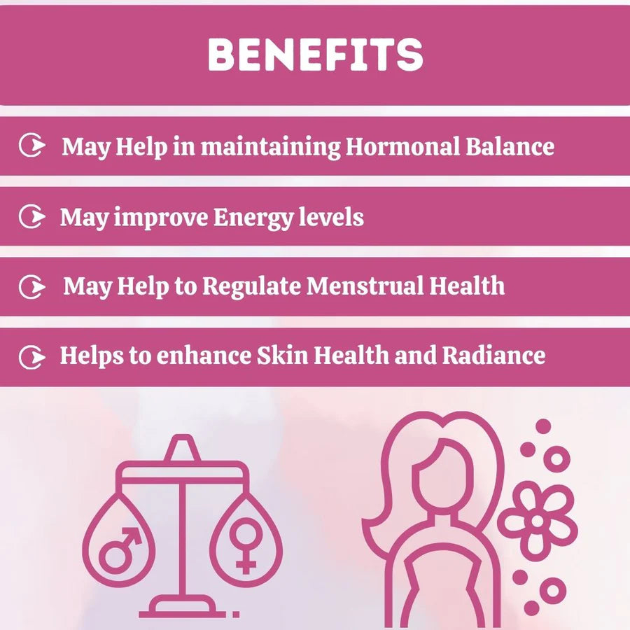 Her Hormonal Balance Women’s Wellness Support Capsules – 60 Capsules Pack of 5 by Herbal Hills