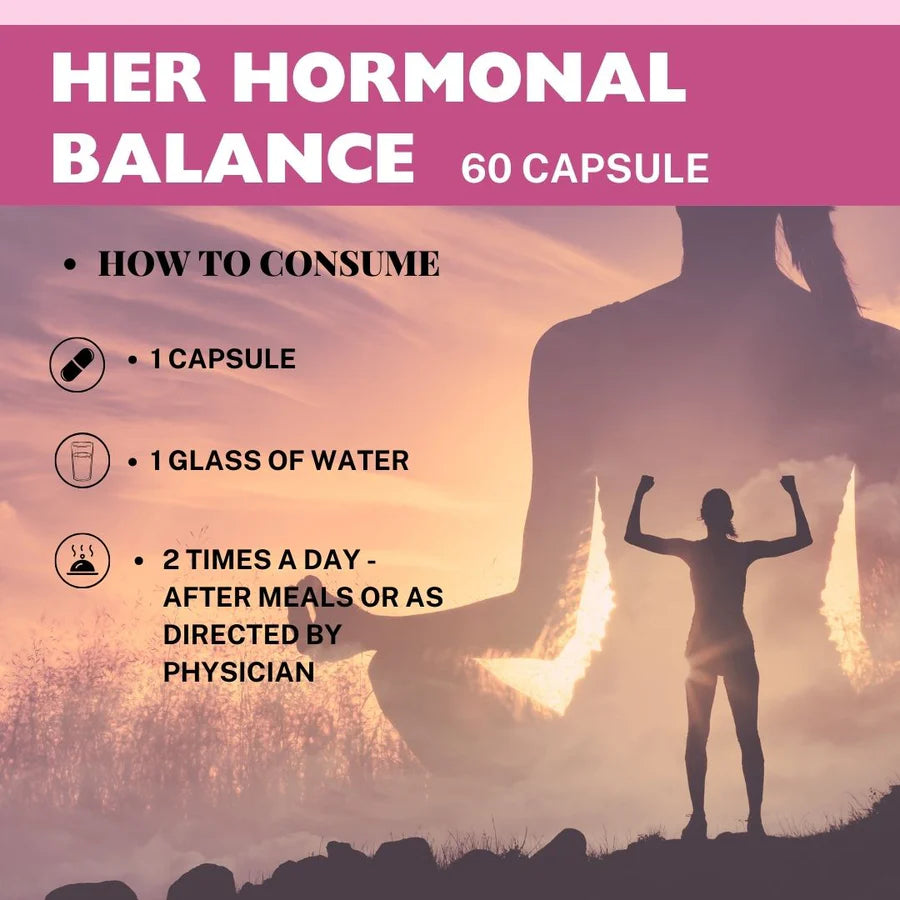 Her Hormonal Balance Women’s Wellness Support Capsules – 60 Capsules Pack of 5 by Herbal Hills