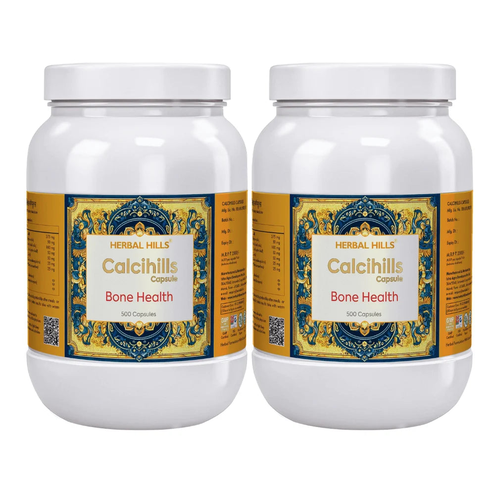 Calcihills Natural Calcium Support 500 Capsules Pack of 2 – Herbal Hills